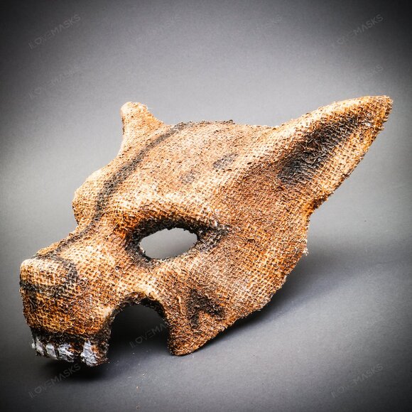 Mummy Angry Wolf Halloween Animal Cosplay Costume Masquerade Men Party Face Mask - Picture 2 of 5